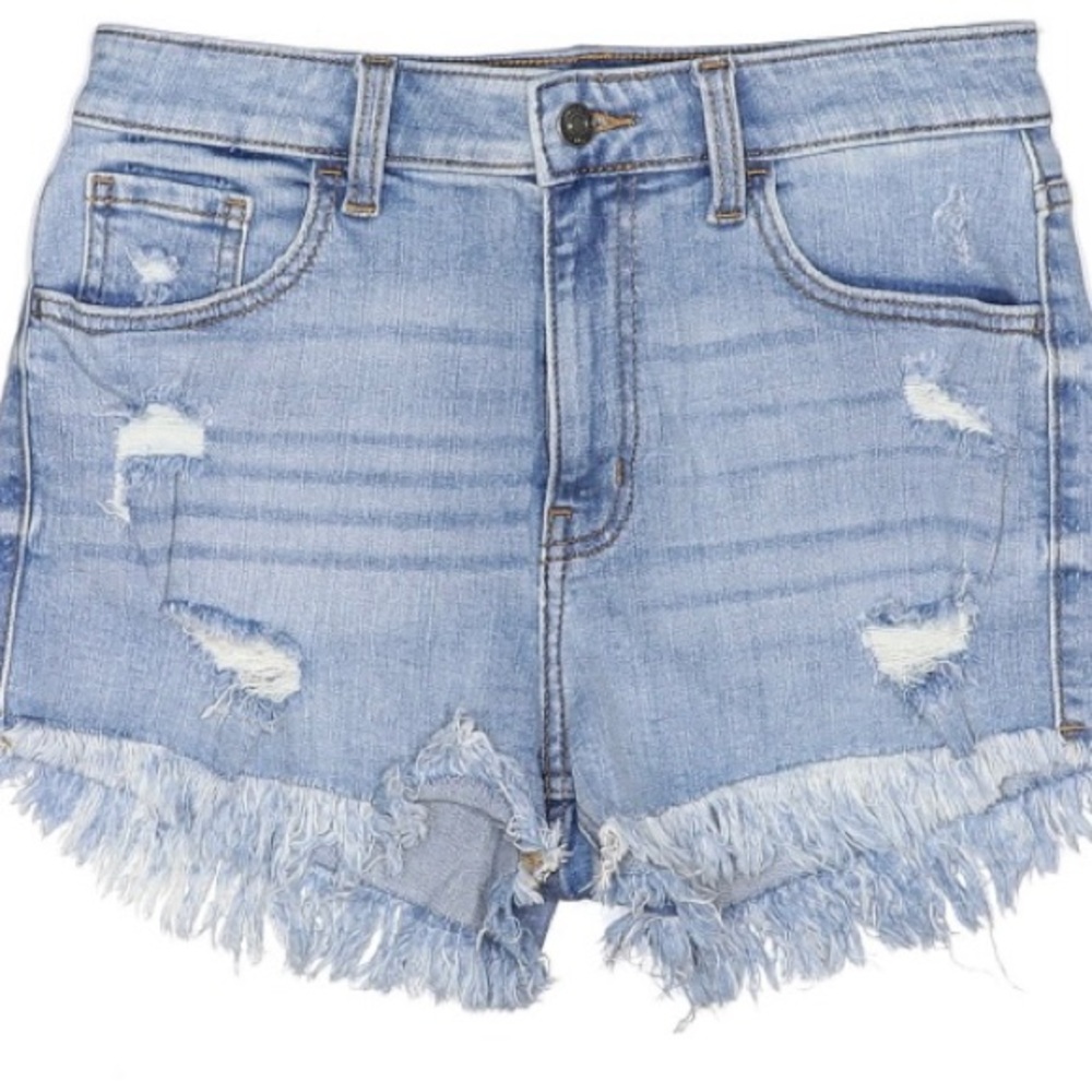 Studio Blue Size 28 Distressed Blue Denim Shorts